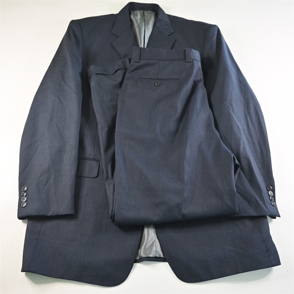 Stacy Adams 46L 38x32 Blue Mens Jacket‎ Pants Suit